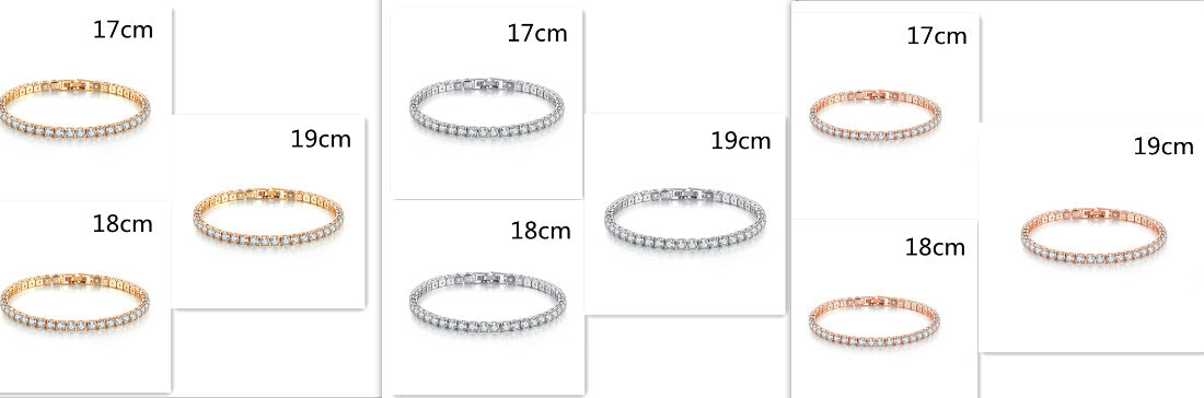 Elegant s925 Tennis armband 4mm med zirkonia sten
