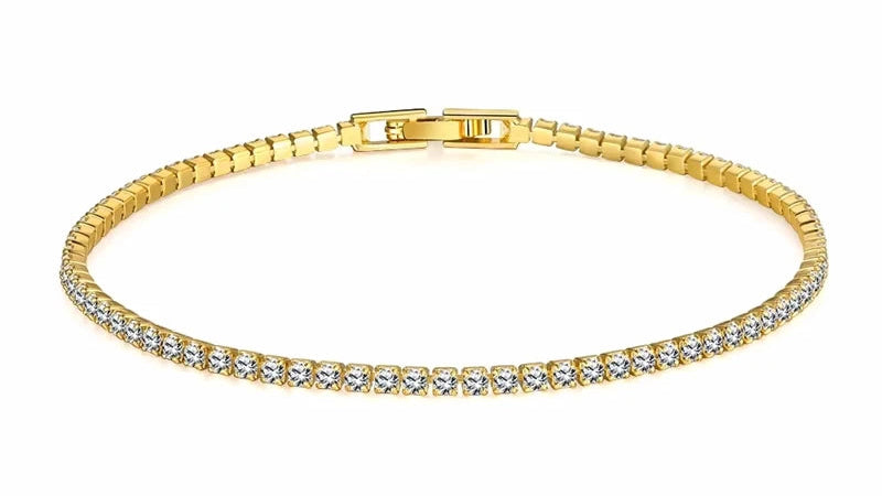 Lyxigt Tennis Bracelet 925 Sterling Silver Klassisk stil