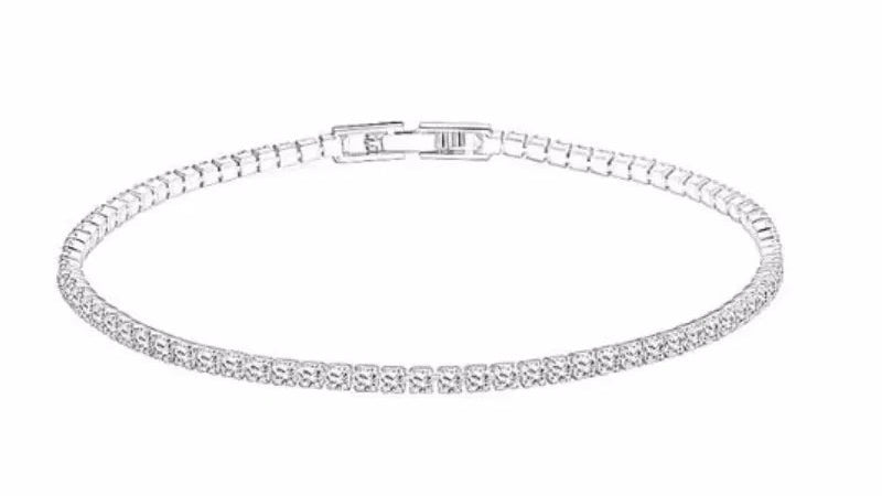 Lyxigt Tennis Bracelet 925 Sterling Silver Klassisk stil