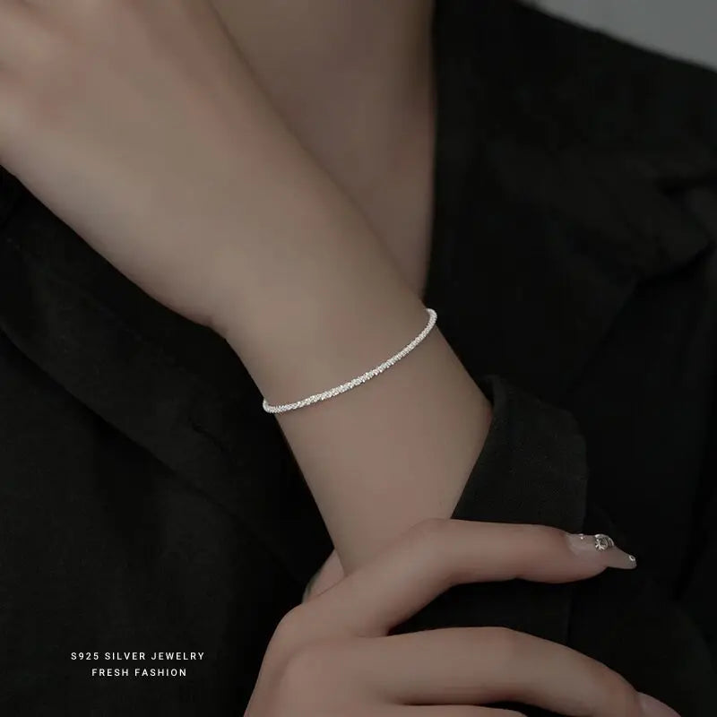 S925 Sterling Silver Halsband 2mm Elegant