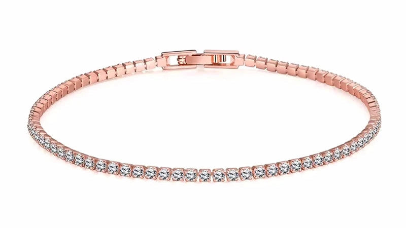 Lyxigt Tennis Bracelet 925 Sterling Silver Klassisk stil