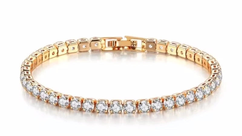 Lyxigt Tennis Bracelet 925 Sterling Silver Klassisk stil