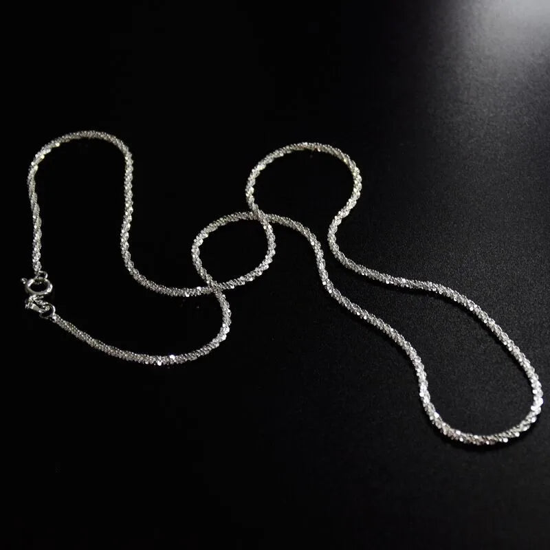 S925 Sterling Silver Halsband 2mm Elegant