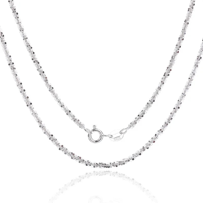 S925 Sterling Silver Halsband 2mm Elegant